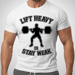 Lift Heavy Or Stay Weak Mono T Shirt Gift For Fitness Lover