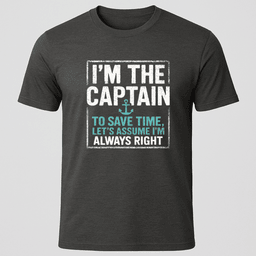 Captain Is Right T Shirt Gift For Boat Owner