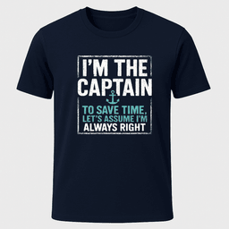 Captain Is Right T Shirt Gift For Boat Owner