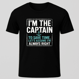 Captain Is Right T Shirt Gift For Boat Owner