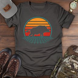 Wild Boar 80s T Shirt Gift For Fishing Enthusiast