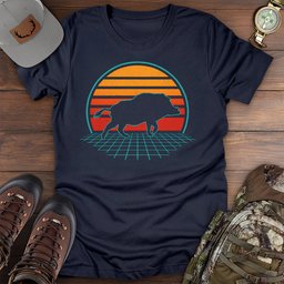 Wild Boar 80s T Shirt Gift For Fishing Enthusiast