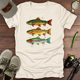 Trout Trifecta T Shirt Gift For Fishing Enthusiast