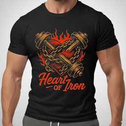 Heart Of Iron T Shirt Gift For Fitness Lover