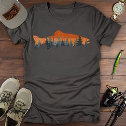 Treeline Trout T Shirt Gift For Fishing Enthusiast