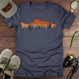 Treeline Trout T Shirt Gift For Fishing Enthusiast