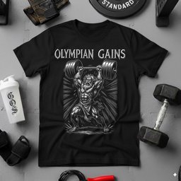 Olympian Gains T Shirt Gift For Fitness Lover