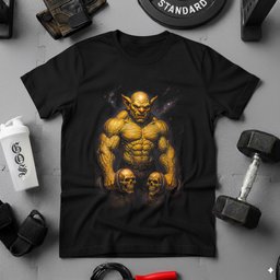 Goblin Skull Dumbell T Shirt Gift For Fitness Lover
