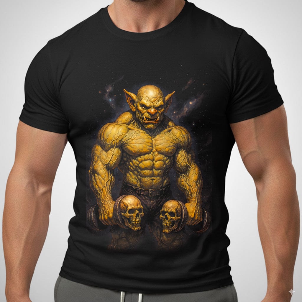 Goblin Skull Dumbell T Shirt Gift For Fitness Lover