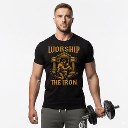 Worship The Iron T Shirt Gift For Fitness Lover