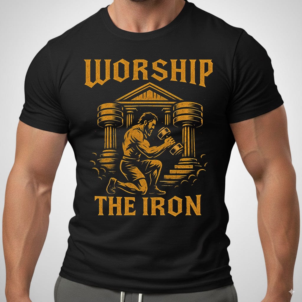 Worship The Iron T Shirt Gift For Fitness Lover