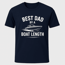 Best Dad By A Boats Length T Shirt Gift For Dad