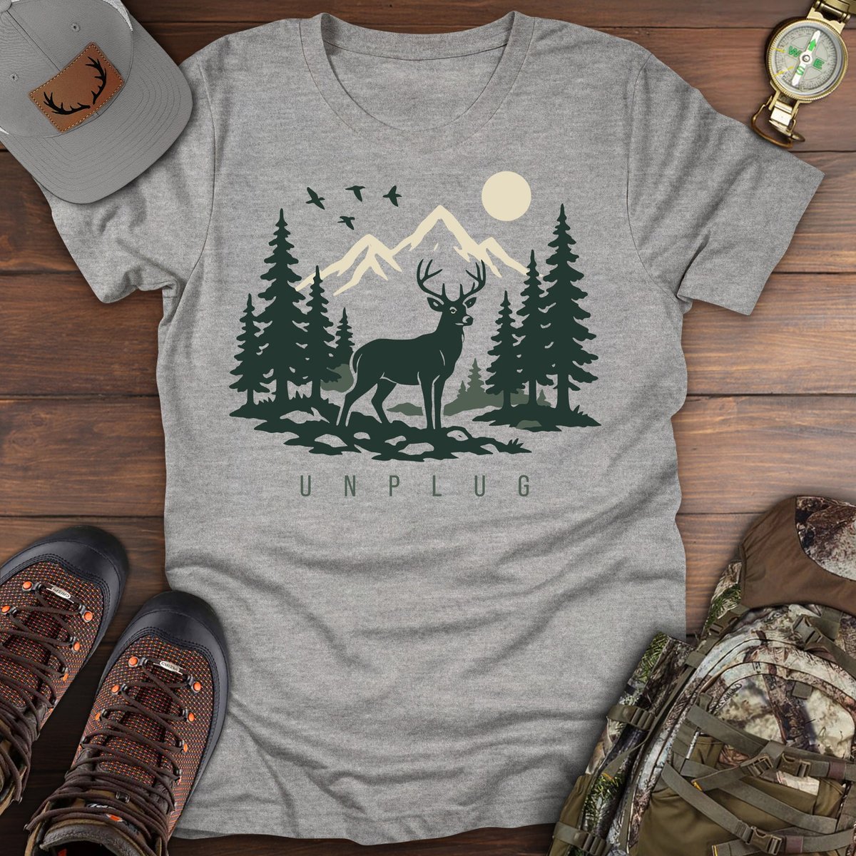Wilderness Mode On T Shirt Gift For Fishing Enthusiast