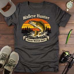 Walleye Hunter T Shirt Gift For Fishing Enthusiast
