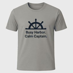 Busy Harbor Calm Captain T Shirt Gift For Boat Owner