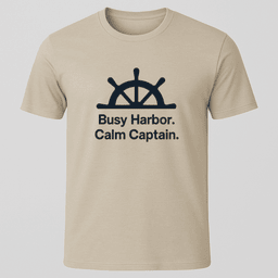 Busy Harbor Calm Captain T Shirt Gift For Boat Owner