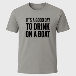 Bold Drinking Text T Shirt Gift For Boat Owner