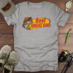 Reel Great Dad T Shirt Gift For Dad