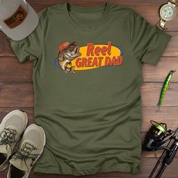 Reel Great Dad T Shirt Gift For Dad