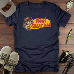 Reel Great Dad T Shirt Gift For Dad
