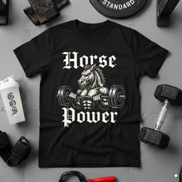 Real Horse Power T Shirt Gift For Fitness Lover