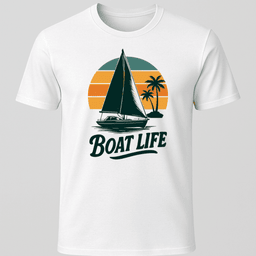 Boat Life Sail T Shirt Gift For Boat Owner