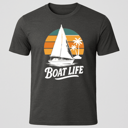 Boat Life Sail T Shirt Gift For Boat Owner