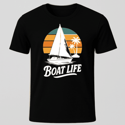 Boat Life Sail T Shirt Gift For Boat Owner