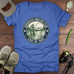 Sasquatch Anglers Club T Shirt Gift For Fishing Enthusiast