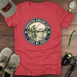 Sasquatch Anglers Club T Shirt Gift For Fishing Enthusiast