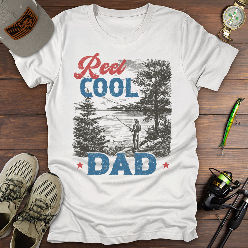 Reel Cool Dad T Shirt Gift For Dad
