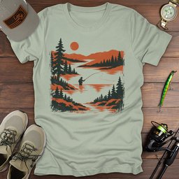 Sundown Cast T Shirt Gift For Fishing Enthusiast