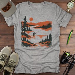 Sundown Cast T Shirt Gift For Fishing Enthusiast