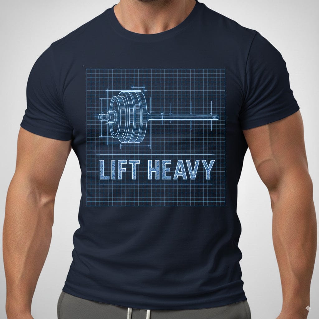 Lift Heavy Blueprint T Shirt Gift For Fitness Lover