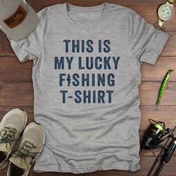 This Is My Lucky Fishing T Shirt Gift For Fishing Enthusiast