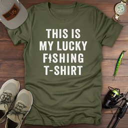 This Is My Lucky Fishing T Shirt Gift For Fishing Enthusiast