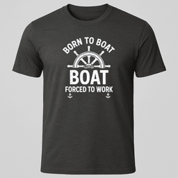 Born To Boat T Shirt Gift For Boat Owner