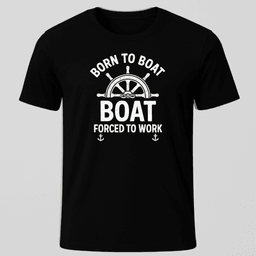 Born To Boat T Shirt Gift For Boat Owner