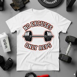 No Excuses Only Reps T Shirt Gift For Fitness Lover