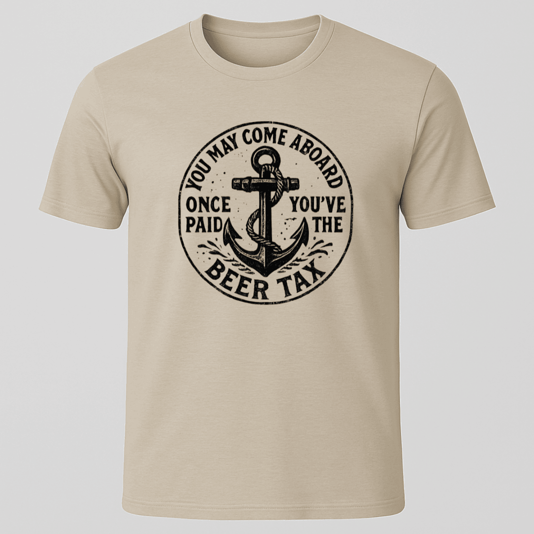 Beer Tax Stamp T Shirt Gift For Boat Owner