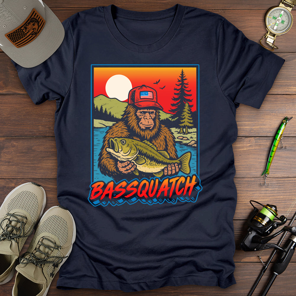 Reel Sasquatch T Shirt Gift For Fishing Enthusiast