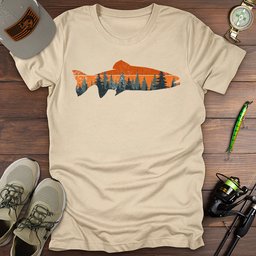 Trout Sunset T Shirt Gift For Fishing Enthusiast