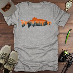 Trout Sunset T Shirt Gift For Fishing Enthusiast