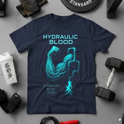Hydraulic Blood T Shirt Gift For Fitness Lover