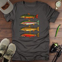 Trout Quartet T Shirt Gift For Fishing Enthusiast