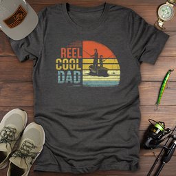 Reel Cool Dad Fishing T Shirt Gift For Dad