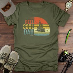 Reel Cool Dad Fishing T Shirt Gift For Dad