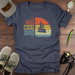 Reel Cool Dad Fishing T Shirt Gift For Dad