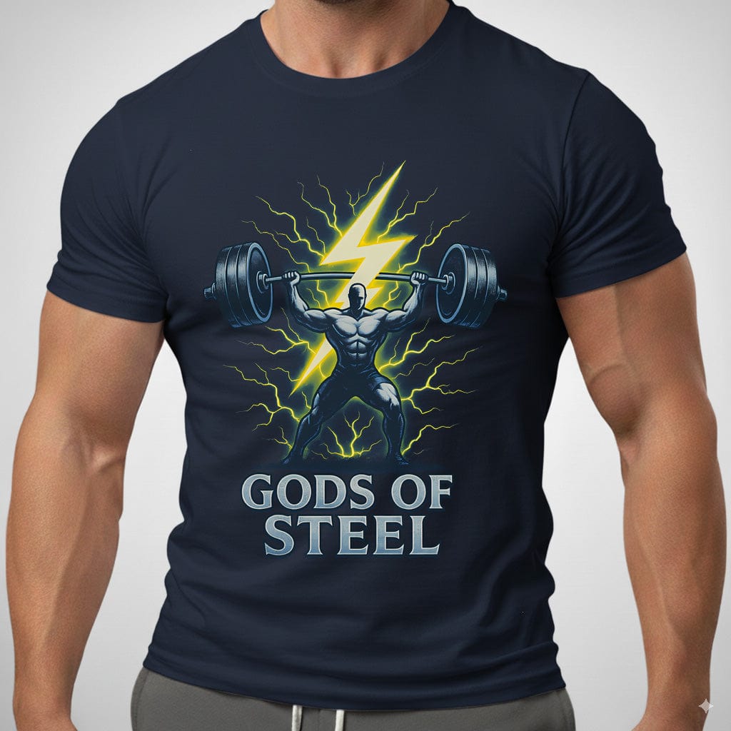 Lightning Steel T Shirt Gift For Fitness Lover