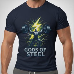Lightning Steel T Shirt Gift For Fitness Lover